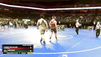 150 Class 1 lbs Champ. Round 1 - Caden Mclallen, Plattsburg vs G.E. Farmakis, Priory