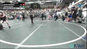 52-55 lbs Quarterfinal - Mason Shumaker, F-5 Grappling vs Griffin Phillips, Murray County Takedown Club