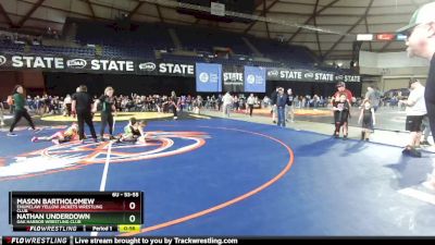 53-55 lbs Round 1 - Nathan Underdown, Oak Harbor Wrestling Club vs Mason Bartholomew, Enumclaw Yellow Jackets Wrestling Club