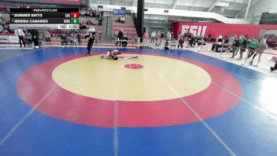 103 lbs 3rd Place Match - Summer Batts, Lock Haven University vs Jesenia Camargo, Delaware Valley