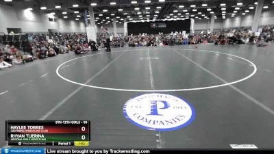 95 lbs Quarterfinal - Haylee Torres, Lightning Wrestling Club vs Rhyan Tijerina, Arizona Girls Wrestling