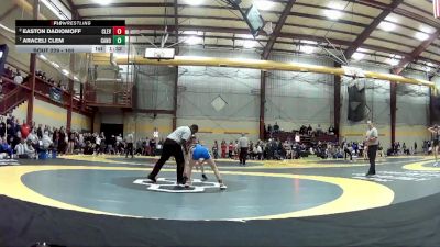 100 lbs Quarterfinal - Araceli Clem, Canon-McMillan vs Easton Dadiomoff, Cleveland
