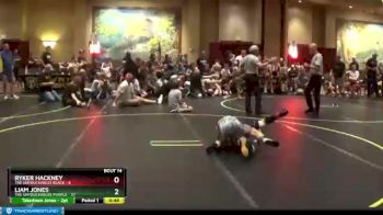 92 lbs Round 5 (6 Team) - Liam Jones, The Untouchables Purple vs Ryker Hackney, The Untouchables Black