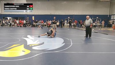 133 lbs Consi Of 8 #1 - Christopher Edel, Johnson & Wales (RI) vs Kenna Gioffre, Roger Williams