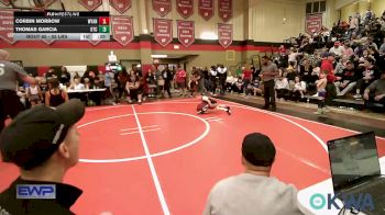 55 lbs Semifinal - Corbin Morrow, Wyandotte Youth Wrestling vs Thomas Garcia, Owasso Takedown Club