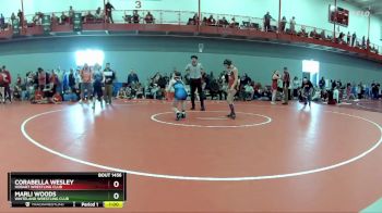 109 lbs Quarterfinal - Corabella Wesley, Hobart Wrestling Club vs Marli Woods, Whiteland Wrestling Club