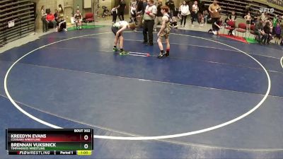 86 lbs Quarterfinal - Brennan Vuksinick, Timpanogos Wrestling vs Kreedyn Evans, Cougars Wrestling