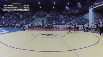 125 lbs Champ. Round 2 - Taye Jordan, Northwestern (Iowa) vs Jacaden Wheeler, Brewton-Parker (GA)