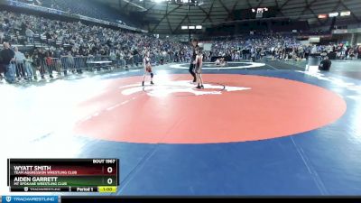 74 lbs Cons. Round 3 - Wyatt Smith, Team Aggression Wrestling Club vs Aiden Garrett, Mt Spokane Wrestling Club