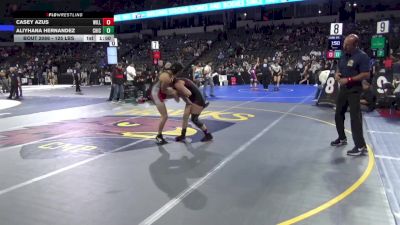 125 lbs Round Of 32 - Casey Azus, Willow Glen (CC) vs Aliyhana Hernandez, Chico (NS)