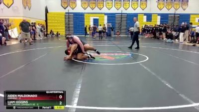 285 lbs Quarterfinals (8 Team) - Aiden Maldonado, Harmony vs Liam Higgins, Wellington Community Hs