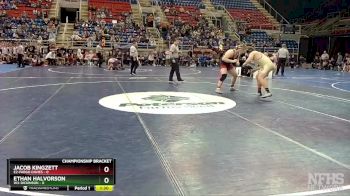 285 lbs Quarterfinal - Jacob Kingzett, E2-Fargo Davies vs Ethan Halvorson, W3-Dickinson