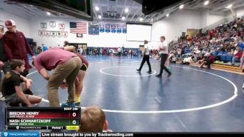 100 lbs Semifinal - Nash Schwartzkopf, Gering Junior High vs Breckin Henry, Sage Valley Jr High