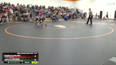 N-3 lbs Semifinal - Ashlyn Dietiker, AWC Anamosa Wrestling Club vs Madelyn Wilson, Empire Academy