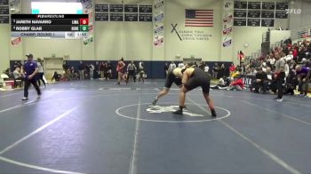 285 lbs Champ. Round 1 - Jareth Navarro, Linn-Mar vs Robby Glab, Dubuque Hempstead