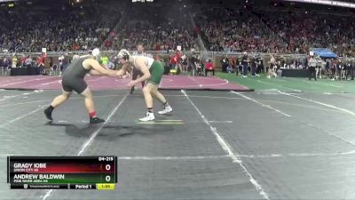 D4-215 lbs Quarterfinal - Grady Iobe, Union City HS vs Andrew Baldwin, Pine River Area HS