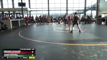 145 lbs Round 2 - Kaden Mitchell, Benton Community Wrestling Clu vs Brayden Schuster, Maquoketa Valley Wildcats