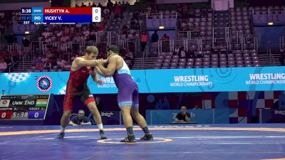 97 kg 1/8 Final - Aliaksandr Hushtyn, UWW vs Vicky Vicky, India