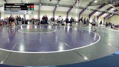 285 lbs Semifinal - Troy Dyszkiewicz, Ohio Northern Univerity vs Scotty Edwards, Muskingum University