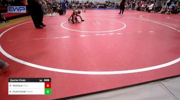 61 lbs Quarterfinal - Ryder Wallace, IRONMEN Wrestling Club vs Kyson Overholser, Warrior Wrestling Club