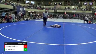 45 lbs Cons. Semi - Leo House, BGC (Boy And Girls Club Lacros vs Coen McDonough, Pursuit Wresting Minnesota