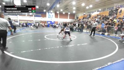 132 lbs 5th Place Match - Sean Gross, Chaminade vs Azuan Gonzales, Eisenhower