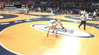 3A 150 lbs Cons. Round 1 - Gavin Hoerr, Park Ridge (Maine South) vs Evan Matkovich, Aurora (West Aurora)