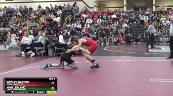 126 lbs Cons. Round 3 - Wesley Gaston, Union, LaPorte City vs Mike LeBlanc, Tinley Park (Andrew)