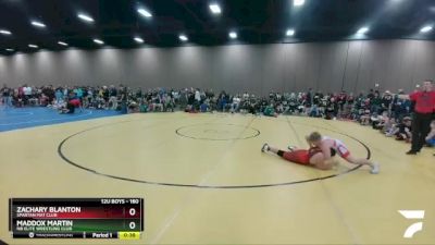 160 lbs Round 1 - Maddox Martin, NB Elite Wrestling Club vs Zachary Blanton, Spartan Mat Club