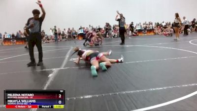 110 lbs Round 2 (8 Team) - Mileena Notaro, Backyard Brawlers vs Mikayla Williams, Georgia United Red