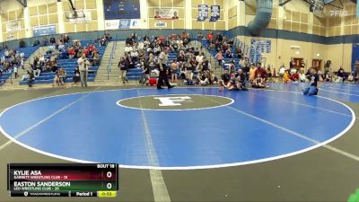 78 lbs Placement Matches (8 Team) - Kylie Asa, Garrett Wrestling Club vs Easton Sanderson, Leo Wrestling Club