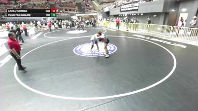 74 lbs 3rd Place Match - Ryan Fillingame, Swarm Wrestling Club vs Carlo Cortez, East Bakersfield High School Wrestling
