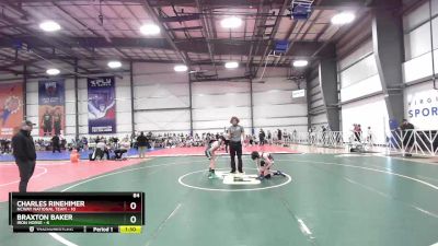 84 lbs Rd# 8- 12:30pm Saturday Final Pool - Charles Rinehimer, NCWAY National Team vs Braxton Baker, Iron Horse