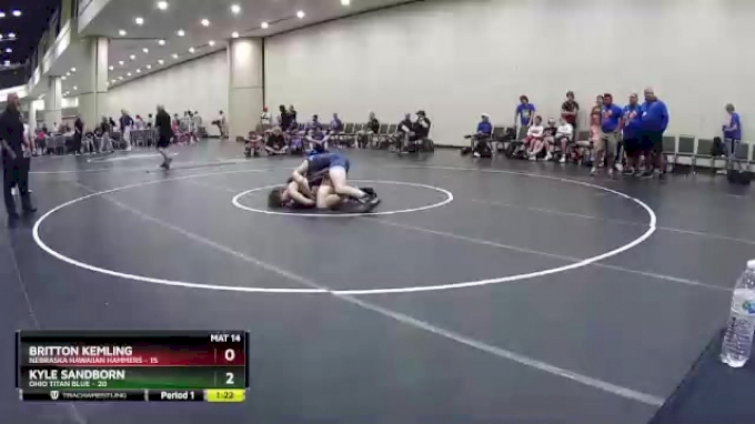 170 lbs Champ Round 1 (16 Team) - Kyle Sandborn, Ohio Titan Blue vs ...