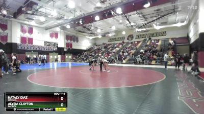 115 lbs 1st Place Match - Nataly Diaz, Sultana vs Alysia Clayton, Pacifica