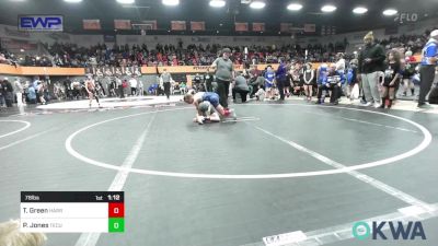 78 lbs Final - Taylan Green, Harrah Little League Wrestling vs Paisley Jones, Tecumseh Youth Wrestling