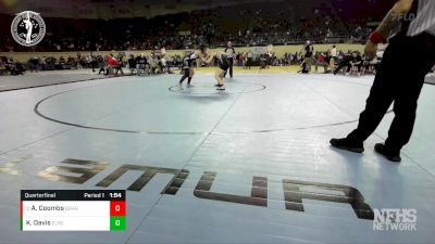 6A - 145 lbs Quarterfinal - Alex Coombs, BROKEN ARROW vs Kaylee Davis, EL RENO