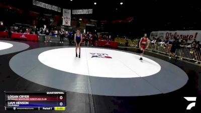 119 lbs Quarterfinal - Logan Cryer, Peterson Grapplers Wrestling Club vs Liam Henson, California