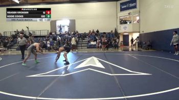 174 lbs 3rd Place Match - Kodie Cooks, Cuesta College vs Keagen Kroeger, Vanguard