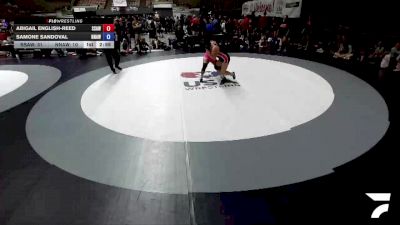 145 lbs Abigail English-Reed, SAWA - Sacramento Area Wrestling Association vs Samone Sandoval, NAWA - North Area Wrestling Association