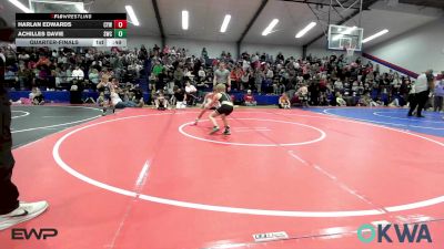 61 lbs Quarterfinal - Harlan Edwards, Coweta Tiger Wrestling vs Achilles Davie, Salina Wrestling Club