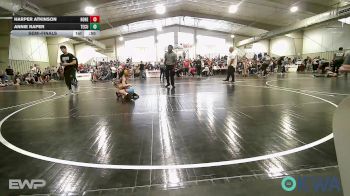 54 lbs Semifinal - Harper Atkinson, Honey Badgers Wrestling Club vs Annie Raper, Tecumseh Youth Wrestling