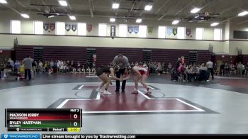 110-114 lbs 1st Place Match - Ryley Hartman, Oelwein vs Madison Kirby, Williamsburg