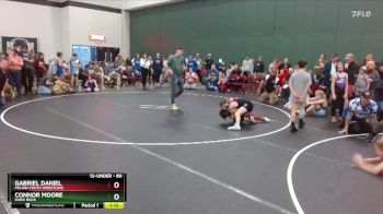 80 lbs Semifinal - Gabriel Daniel, Pelion Youth Wrestling vs Connor Moore, Hard Rock