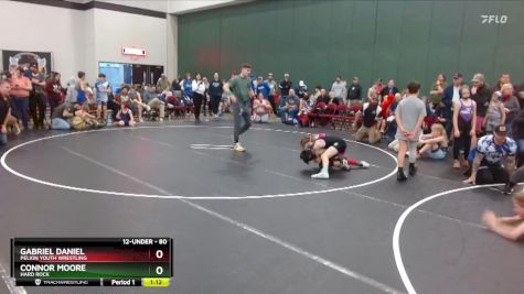 80 lbs Semifinal - Gabriel Daniel, Pelion Youth Wrestling vs Connor Moore, Hard Rock