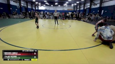 53 lbs Semifinal - Tyler Moore, St. Maries Wrestling Club vs Brooks Abels, Middleton Wrestling Club