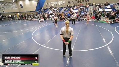 125 lbs 1st Place Match - Gunner Knudsen, Sanderson Wrestling Academy vs Asher Troendle, Uintah Jr High Wrestling