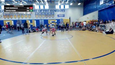 106 lbs Semifinal - Bryce Fiore, Unattached vs Jake Margolis, Cowboy Wrestling Club