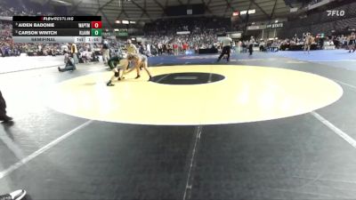 Boys 1A 132 lbs Semifinal - Aiden Badonie, Wapato vs Carson Wintch, Klahowya