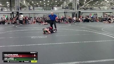 92 lbs Round 3 (4 Team) - Kolston Piper, Warhawk National Team vs Zay Lopez, Dragons United